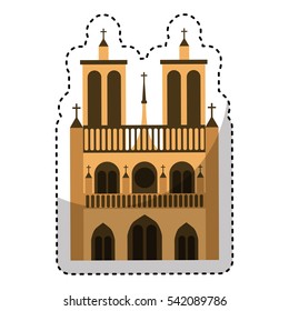 catedral church isolated icon vector illustration design