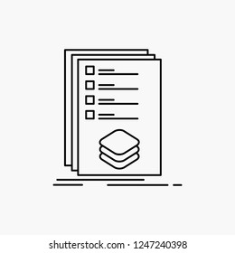 Categories, check, list, listing, mark Line Icon. Vector isolated illustration
