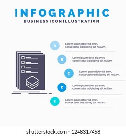 Categories, check, list, listing, mark Infographics Template for Website and Presentation. GLyph Gray icon with Blue infographic style vector illustration.