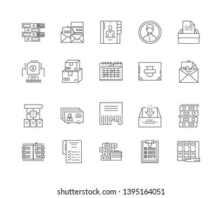 Categories line icons, signs, vector set, outline illustration concept 
