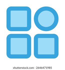 Categorieën Omtrek Vulpictogram bewerkbare vector