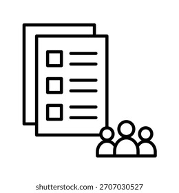 Ilustración vectorial de iconos de contorno de Categorías