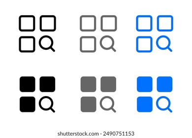 Kategorie-Symbol. Web-Symbol Optionales quadratisches Symbol. Piktogramm der Anwendungsschnittstelle.