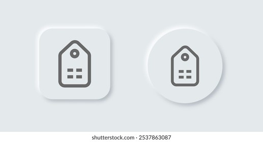 Category line icon in neomorphic design style. Collection signs vector illustration.