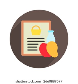 Category List rounded flat color, mini illustration icon. use for modern concept, print, UI, UX kit, web and app development. Vector related to commerce, retail, marketing and shopping.