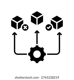 Category Management Icon Glyph Vector Illustration
