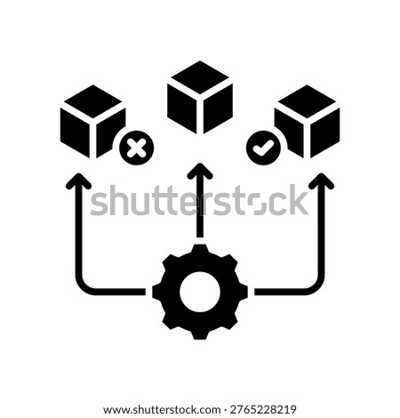 Category Management Icon Glyph Vector Illustration