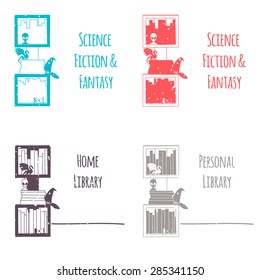 The category of "Science Fiction & Fantasy". Silhouette of one line. The image is well suited for stencil or stamp in scrapbooking.