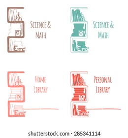 The category of "Science & Math". Silhouette of one line. The image is well suited for stencil or stamp in scrapbooking.