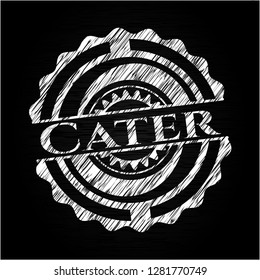 Cater written with chalkboard texture