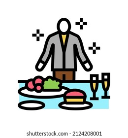 caterer business color icon vector. caterer business sign. isolated symbol illustration
