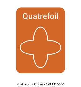 ilustración vectorial de forma de caterfoil en fondo blanco