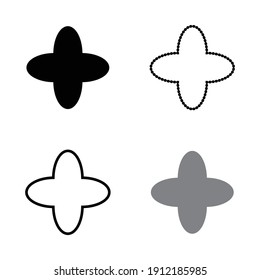 caterfoil shape vector illustration on  white background