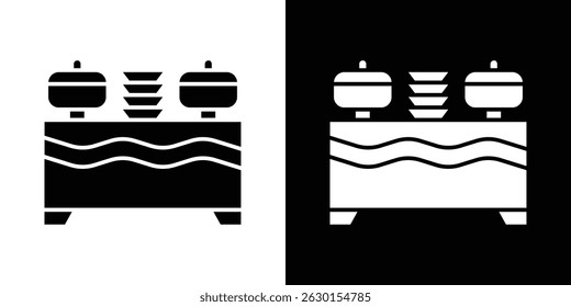 Catering buffet icon concept, vector illustration