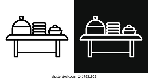 Catering buffet icon set. Vector illustration