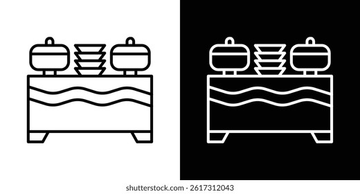Catering buffet icon vector for web and mobile app. Symbol isolated.