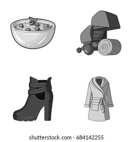 catering, Business, trade and other monochrome icon in cartoon style.clothing, knitwear, food, icons in set collection.