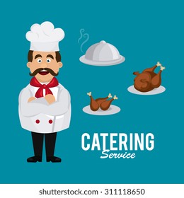 catering digital design, vector illustration eps 10.