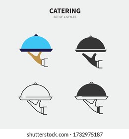 catering dish vector icon chef service for restaurant