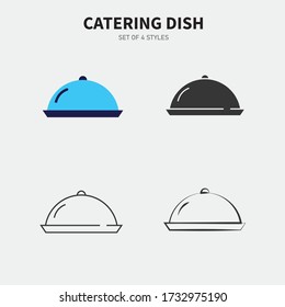 catering dish vector icon chef service for restaurant