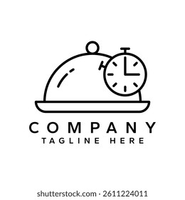 Catering Dome with hand holding icon set. Catering services icon, logo, symbol, badge, label, black, line, vector, isolated illustration.