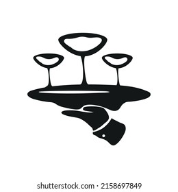 catering drink service icon isolated