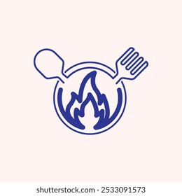 Catering flach Logo Symbol Vektorgrafik