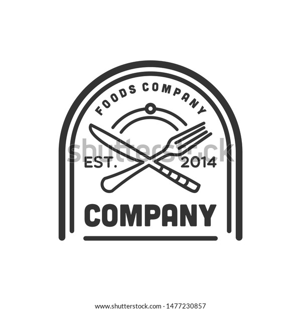 Catering Food Company Logo Design Stock Vector Royalty Free