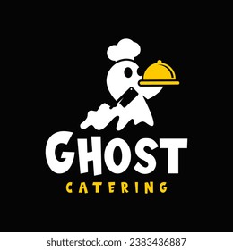 catering ghost vector illustration logo design