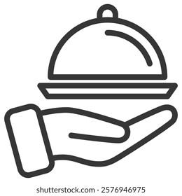 Catering Icon Lineal Style Vector Illustration