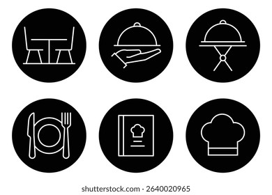 Catering icon set. Fork, knife, plate and spoon. Menu symbol. Restaurant icon. cutlery icon set. vector illustration on white background eps 10.