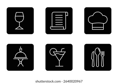 Catering icon set. Fork, knife, plate and spoon. Menu symbol. Restaurant icon. cutlery icon set. vector illustration on white background eps 10.
