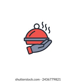 icono de catering. vector.Trazo editable.signo de estilo lineal para el uso de diseño web,logo.Ilustración de símbolo.