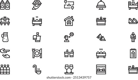Catering icons High-Quality Vector Icons Collection with Editable Stroke. Ideal for Professional and Creative Projects.