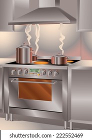 Catering Kitchen Stove - Illustration