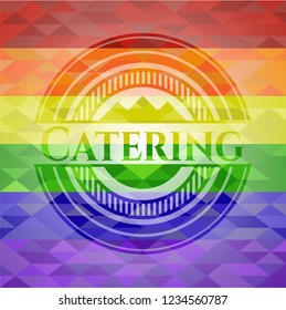 Catering lgbt colors emblem 