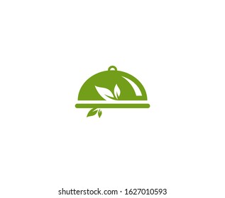 Catering logo food leaf vector 