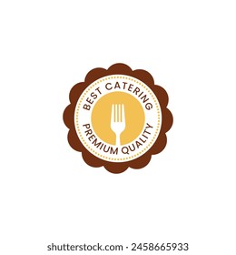 catering logo with fork, spoon and knife. food catering service logo template