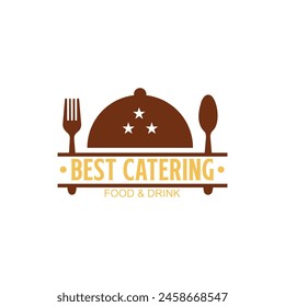 catering logo with fork, spoon and knife. food catering service logo template