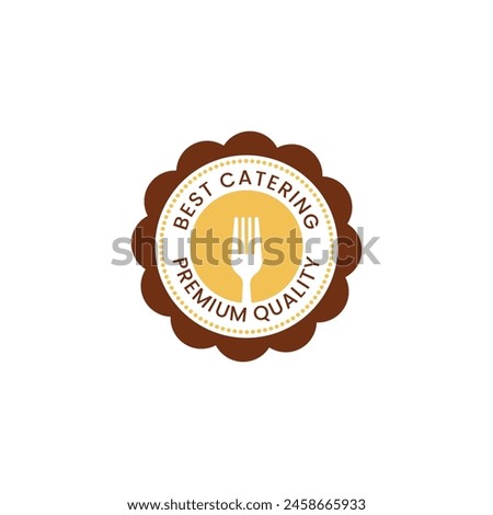 catering logo with fork, spoon and knife. food catering service logo template