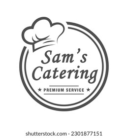 Catering logo premium service for food service business. Simple, minimal catering logo design.
