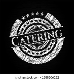 Catering on chalkboard. Vector Illustration. Detailed.