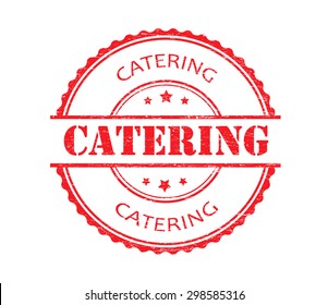 Catering rubber stamp.Catering grunge stamp.Vector illustration.