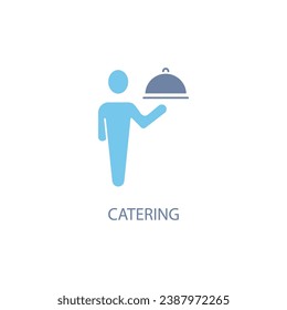 Catering service concept line icon. Simple element illustration. Catering service concept outline symbol design.