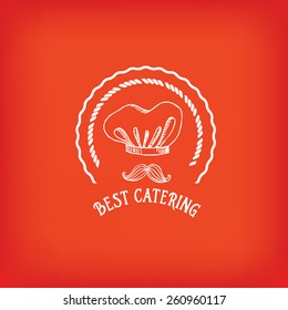 Catering service, design logo. 