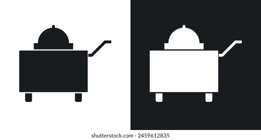 Conjunto de iconos de servicio de catering. Visuales para Servicio de Habitaciones y Comida en Hoteles.