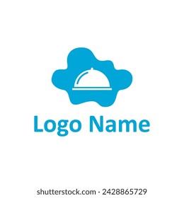 Catering service logo. Icon or label for restaurant or cafe design menu. Vector illustration
