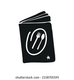 icono del menú de servicio de comidas aislado