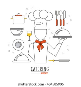 Catering service restaurant and menu design