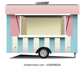 Catering trailer, mobile trade pavilion